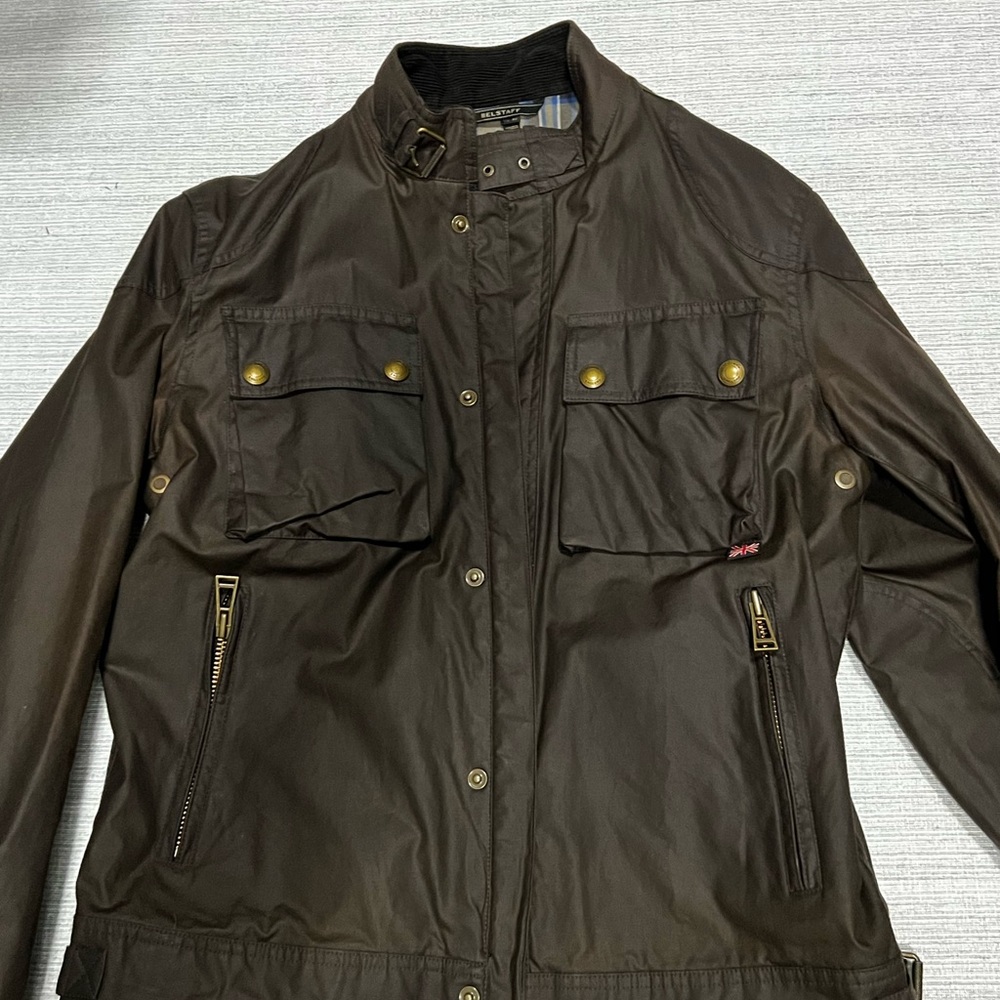 Belstaff Racemaster waxed in faded olive